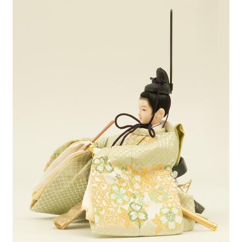 【雛人形】親王飾り「七宝透かし屏風木目調」（605837）