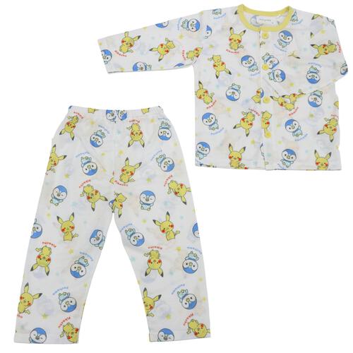 monpoke モンポケ 長袖前開きパジャマ＋半袖Ｔシャツセット イエロー&times;90cm ベビーザらス限定