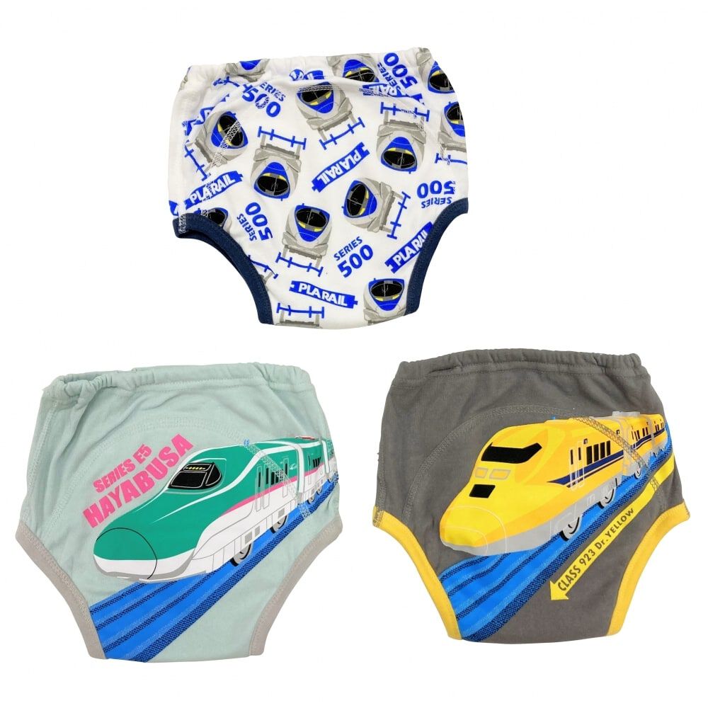 トレーニングパンツ３点セット PLARAIL プラレール 3枚組トレーニングパンツ(ブルー×90cm) ベビーザら