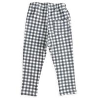 COJIKA 10分丈デイリーパンツ ギンガム格子 ミニ裏毛 グレー 80cm