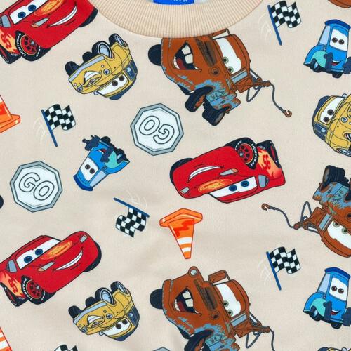 【Sophitica × tsumashi1118さん】Disney カーズ 裏毛トレーナー ライトベージュ×110cm ベビーザらス限定