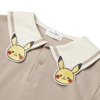 monpoke モンポケ トレーナー 衿付き ピカチュウ ブラウン&times;90cm