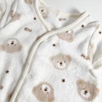 パジャマベスト フリース クマ柄 ベージュ×80-95cm ベビーザらス限定