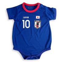 半袖ユニホームボディロンパース サッカー日本代表ver. メッシュ ブルー&times;70cm