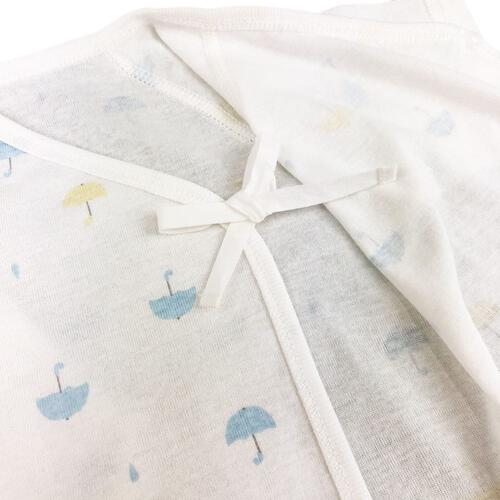 短肌着 わんこ×雨傘柄 2枚組(ホワイト×50-60cm) ベビーザらス限定