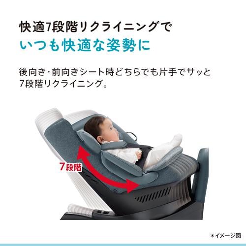 Aprica アップリカ クルリラ プラス ライト AB (ネイビー) チャイルドシート 新生児～4歳頃まで 回転式 R129適合