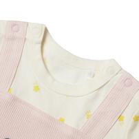 星のカービィ 半袖ロンパース サロペット風 顔ドッカン ピンク&times;80cm ベビーザらス限定