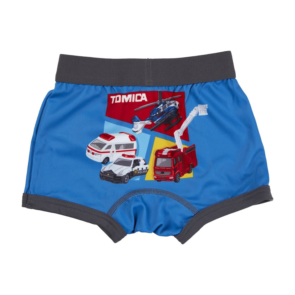 TOMICA トミカ 3枚組ボクサーパンツ ブルー×100cm ベビーザらス限定