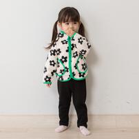 COJIKA 10分丈デイリーパンツ 裏シャギー 無地 ブラック&times;95cm ベビーザらス限定