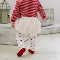 【FirstCloset×mioさん】 足付きレギンス × ボアブルマ ナチュラル×フリー ベビーザらス限定