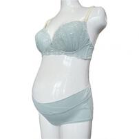 チュールレース ブラ＆ショーツ ミディアムグリーン×M MU ベビーザらス限定