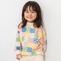 COJIKA ストレッチデイリートレーナー ミニ裏毛 パッチワーク ナチュラル×95cm ベビーザらス限定