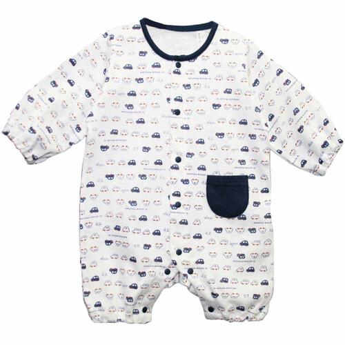 国産ちびオール くるま柄（ネイビー&times;60-70cm） ベビーザらス限定