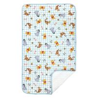 敷きパッド プーさん サックス レギュラーサイズ 70x120cm 手洗い可能｜入園準備 入園グッズ 入園入学祝い 通園