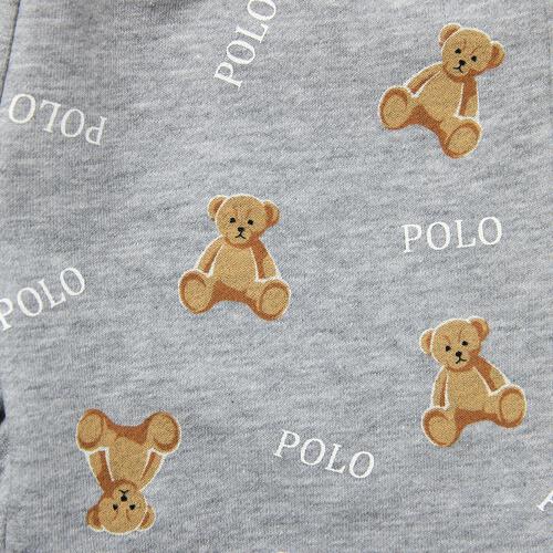 POLO BCS 裏毛総柄ハーフパンツ グレー&times;90cm ベビーザらス限定 赤ちゃん 出産準備 出産祝い ベビー服 子供服