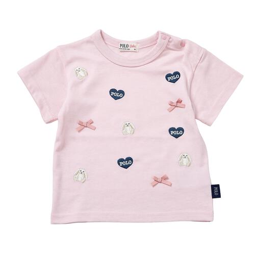 POLO BCS ウサギ柄半袖Ｔシャツ ピンク&times;80cm ベビーザらス限定 赤ちゃん 出産準備 出産祝い ベビー服 子供服