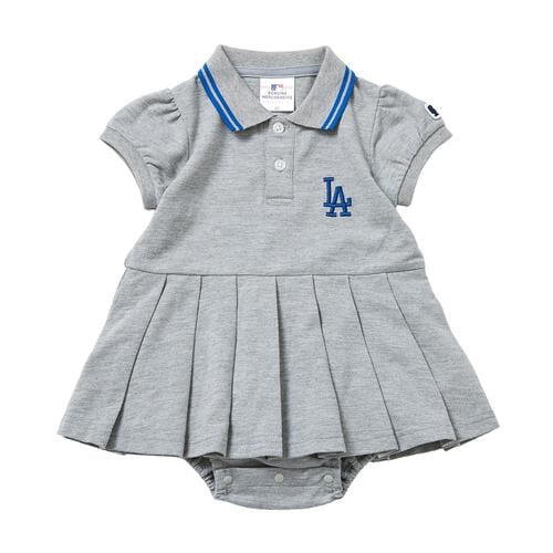 MLB 鹿の子女児ロンパース グレー&times;80cm  ベビーザらス限定