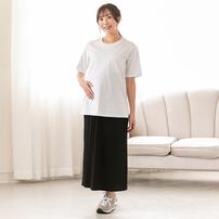 ランダムテレコマキシスカート ブラック×M-L