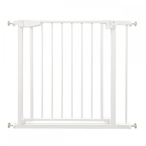 【ブラックフライデー】セーフティスタイリッシュゲート拡張フレーム付き (ホワイト)　【前後両開きドア オートクローズ機能 取り付け幅：約75～89cm】