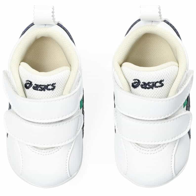 アシックス スクスク アミュレファースト SL(ホワイト／ネイビー×12.0