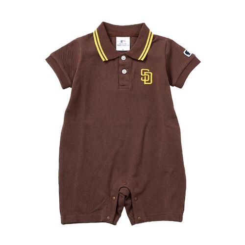MLB 衿付き半袖カバーオール パドレス ブラウン&times;80cm  ベビーザらス限定