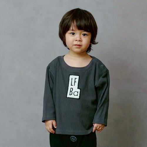 ローリーズファームベビー リブロングスリーブTシャツ(グレー&times;100cm) ベビーザらス限定