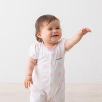 天竺カバーオール ウサギ ピンク×70cm