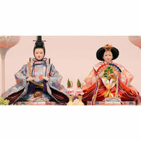 【雛人形】ケース飾り 親王飾り「桜露芝刺繍水色アクリル 」 (322564)ひな人形 コンパクト おしゃれ トイザらス・ベビーザらス限定【メーカー直送】