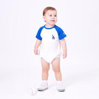 MLB ラグラン半袖ボディスーツ ドジャース ブルー&times;70cm ベビーザらス限定