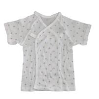 新生児肌着 短肌着 ２枚組 ハートウサギ×小花柄 ホワイト×50-60cm