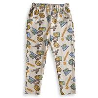 COJIKA 10分丈デイリーパンツ ワッペン柄 ミニ裏毛 ベージュ&times;90cm ベビーザらス限定