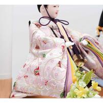 【雛人形】ケース飾り 親王飾り「流水枝桜刺繍ベビーピンク 六角アクリル」 (322820)ひな人形 トイザらス・ベビーザらス限定【メーカー直送】