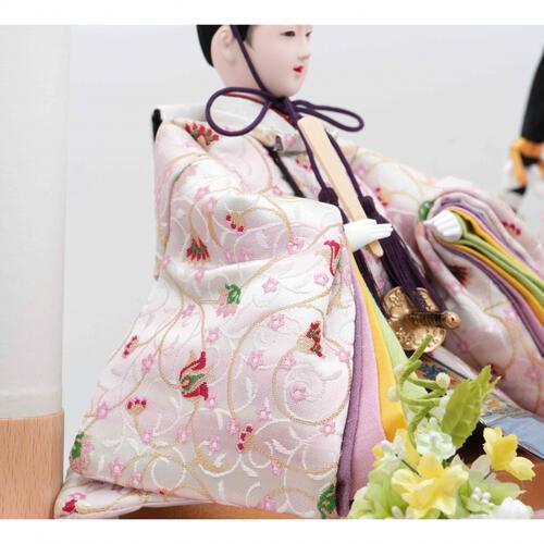 【雛人形】ケース飾り 親王飾り「流水枝桜刺繍ベビーピンク 六角アクリル」 (322820)ひな人形 トイザらス・ベビーザらス限定【メーカー直送】