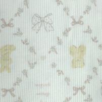 長袖シャツ肌着 2枚組 テレコ くまうさぎ ピンク&times;100cm