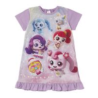 ティニピン ナイトドレス  フリル付き パープル&times;120cm