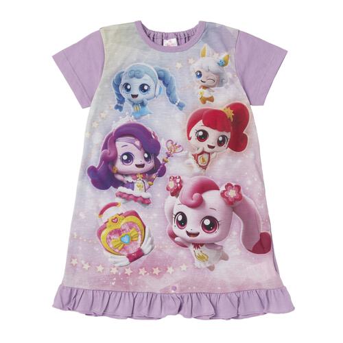 ティニピン ナイトドレス  フリル付き パープル&times;120cm