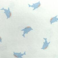 2枚組抗菌半袖ロンパース肌着フライス ジンベイザメ&times;イカリ ホワイト&times;80cm ベビーザらス限定