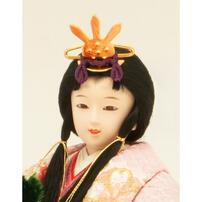 【雛人形】親王飾り「七宝透かし屏風木目調」（605837）
