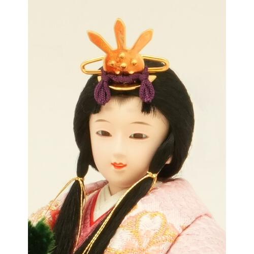 【雛人形】親王飾り「七宝透かし屏風木目調」（605837）