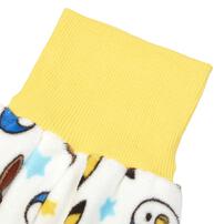 monpoke モンポケ 珊瑚フリースパジャマ 総柄 イエロー×90cm