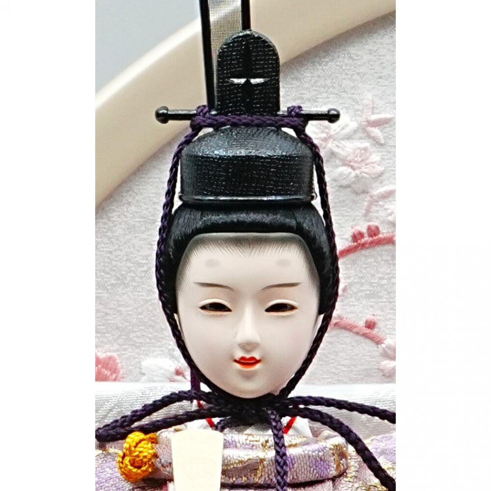 雛人形】ケース親王飾り「桜刺繍衝立パノラマアクリル」（322723