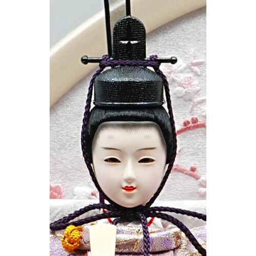 【雛人形】ケース親王飾り「桜刺繍衝立パノラマアクリル」（322723）