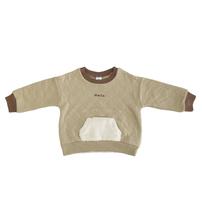 ベビーザらス限定　TINY DRIP キルトトレーナー(ベージュ&times;80cm)