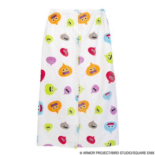 ドラクエベビー＆キッズ ラップタオル スライムぴぴぴ ホワイト&times;80cm