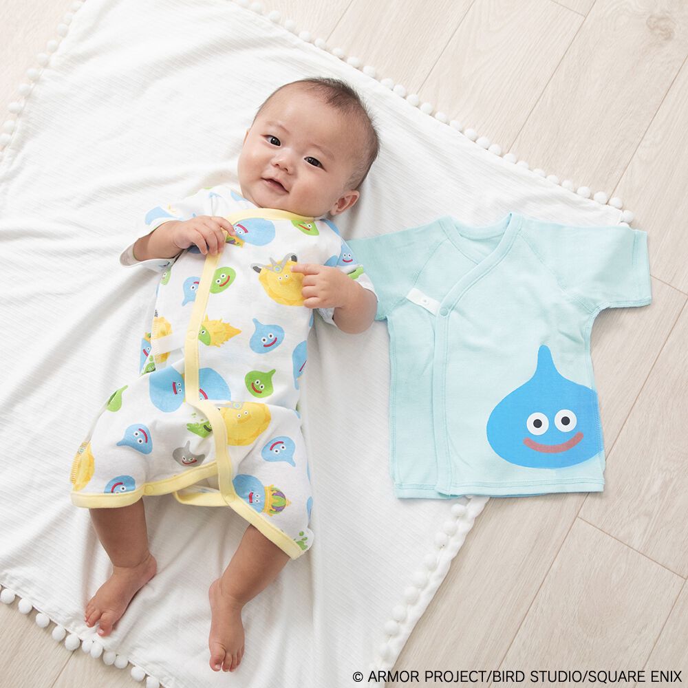 ドラクエベビー＆キッズ 新生児肌着2枚組 スライムたち ベビーザらス