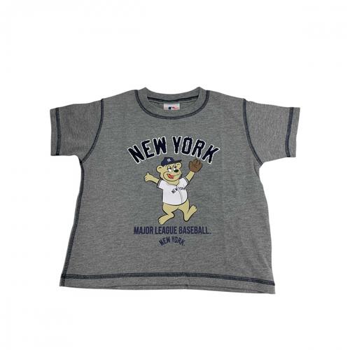 MLB クマ柄プリントＴシャツ ヤンキース グレー&times;100cm