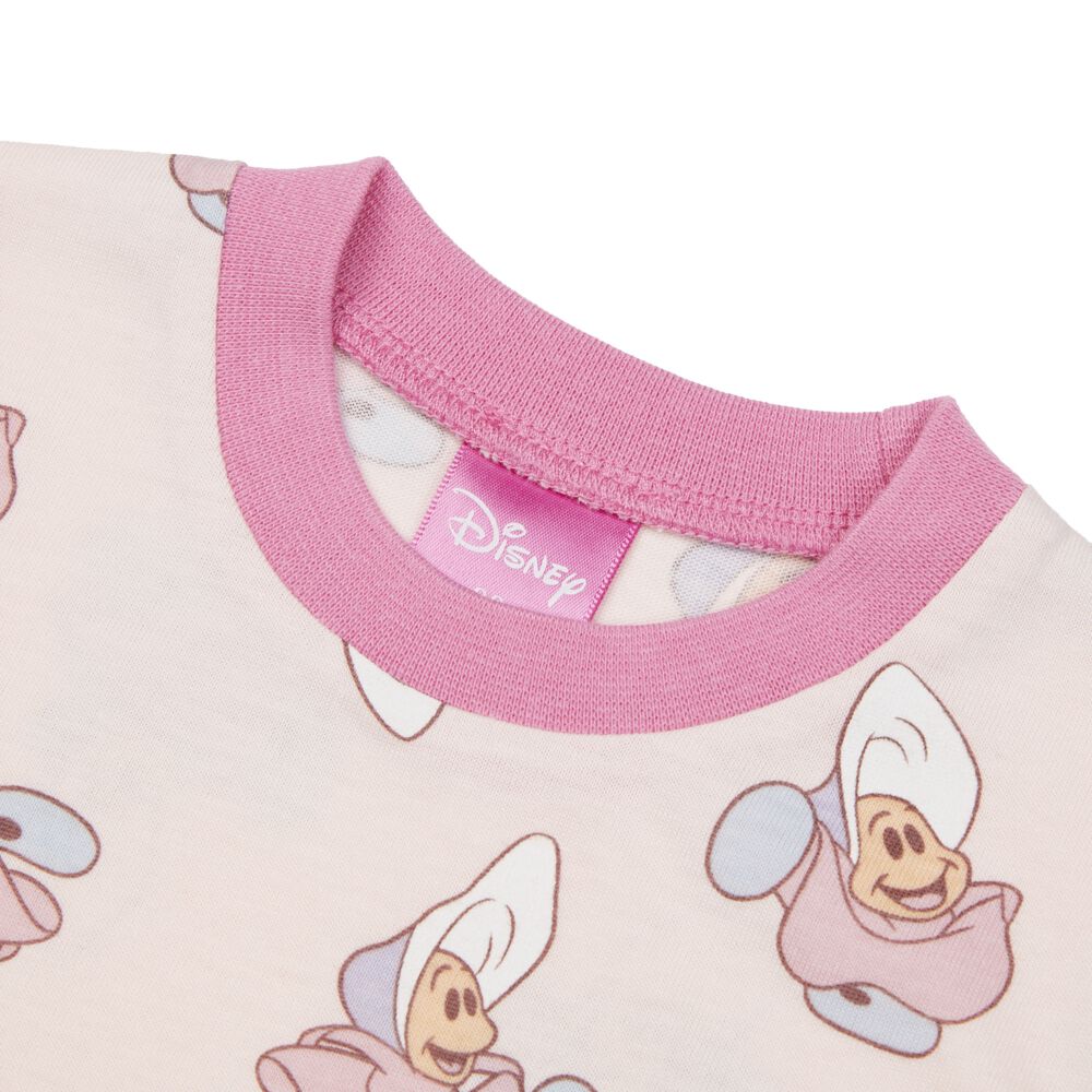 Disney ディズニー ヤングオイスター 長袖Tシャツ 天竺 総柄 ピンク