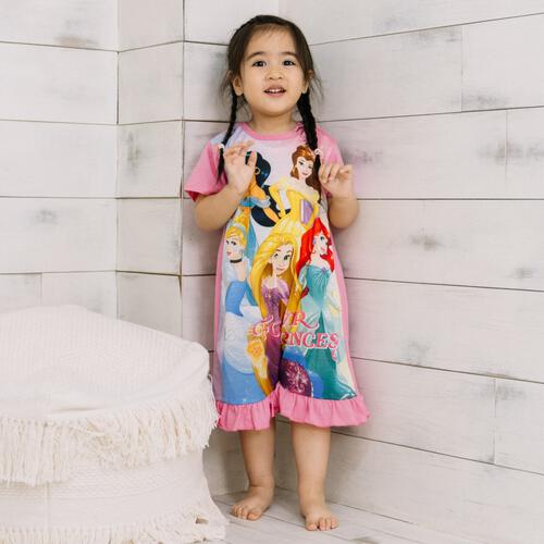 ディズニー ナイトドレス  フリル付き プリンセス ピンク&times;110cm