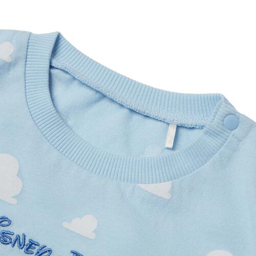 Disney  ディズニー 半袖ボディスーツ ドッカン サガラ TOY STORY ロゴ サックス&times;70cm ベビーザらス限定 赤ちゃん 出産準備 出産祝い ベビー服 子供服