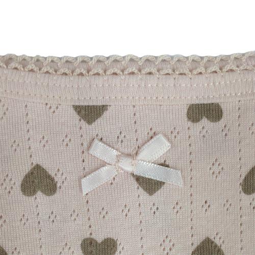 2枚組おめかしキャミソール肌着 パータンメッシュハート ピンク&times;80cm ベビーザらス限定